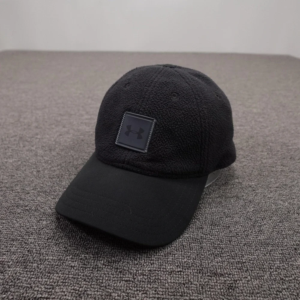 Under Armour Hat Cap Strap Back Mens One Size Black Fleece Baseball Winter